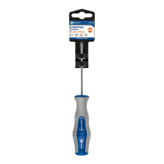Отвертка Ultra Grip КОБАЛЬТ SL 3,0 х 75 ммCR-V, двухкомпонентная рукоятка (1 шт.) подвес