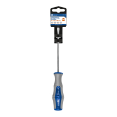 Отвертка Ultra Grip КОБАЛЬТ SL 4,0 х 100 ммCR-V, двухкомпонентная рукоятка (1 шт.) подвес