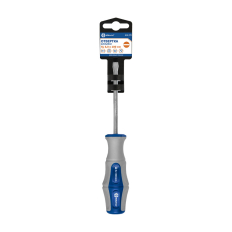 Отвертка Ultra Grip КОБАЛЬТ SL 6,0 х 100 ммCR-V, двухкомпонентная рукоятка (1 шт.) подвес
