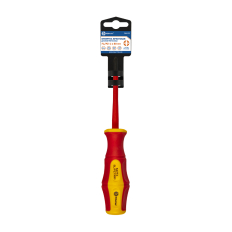 Отвертка диэлектрическая КОБАЛЬТ Ultra Grip FL/PZ-1 х 80 ммCR-V, двухкомпонентная рукоятка (1 шт.) подвес