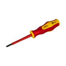 Отвертка диэлектрическая КОБАЛЬТ Ultra Grip FL/PZ-1 х 80 ммCR-V, двухкомпонентная рукоятка (1 шт.) подвес