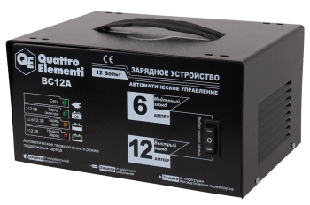 Зарядное устройство QUATTRO ELEMENTI BC12A (12В, 12 / 6 А) автомат (770-131)(12В, 12 / 6 А) автомат