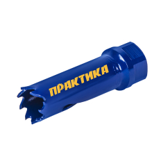 Коронка биметаллическая ПРАКТИКА  16 мм (1шт), клипса (035-905)(035-905)