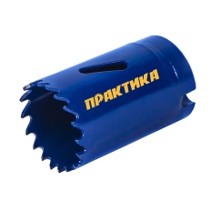 Коронка биметаллическая ПРАКТИКА  32 мм (1шт), клипса (035-950)(035-950)