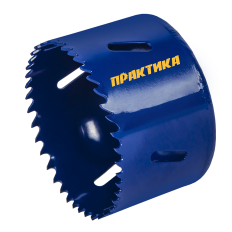 Коронка биметаллическая ПРАКТИКА  70 мм (1шт), клипса (036-032)(036-032)