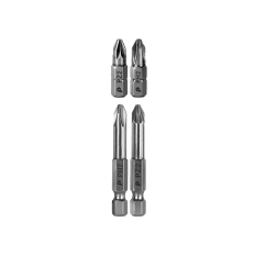 Набор бит ПРАКТИКА "Профи"  4шт PH2, PZ2 x 25мм, PH2, PZ2 x 50мм, блистер (036-544)