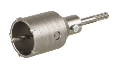 Коронка твердосплавная ПРАКТИКА SDS- Plus ударная 55 мм (1шт.) клипса (034-694)(1шт.) клипса