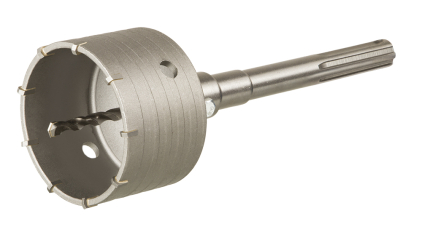 Коронка твердосплавная ПРАКТИКА SDS-Max ударная  90 мм (1шт.) клипса (034-700)(1шт.) клипса