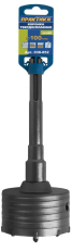 Коронка твердосплавная ПРАКТИКА SDS-Max ударная 100 мм (1шт.) клипса (038-852)(1шт.) клипса