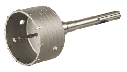 Коронка твердосплавная ПРАКТИКА SDS-Max ударная 100 мм (1шт.) клипса (038-852)(1шт.) клипса