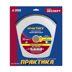 Диск алмазный несегментный ПРАКТИКА "Эксперт-керамогранит" 200 х 25,4/22 мм (034-304)(034-304)