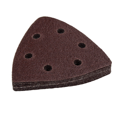 Насадка для МФИ ПРАКТИКА шлиф.листы, дельта, VELCRO, 6 отверстий 93 мм, P 40, 10 шт. (240-430)93 мм, P 40, 10 шт.