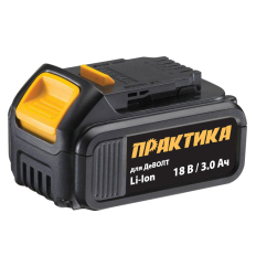 Аккумулятор для DeWALT ПРАКТИКА 18В, 3.0Ач,  Li-Ion, Слайдер, коробка (790-298)Li-Ion, Слайдер, коробка