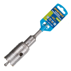 Коронка твердосплавная ПРАКТИКА SDS- Plus ударная 40 мм (1шт.) клипса (917-927)(1шт.) клипса