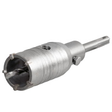 Коронка твердосплавная ПРАКТИКА SDS- Plus ударная 40 мм (1шт.) клипса (917-927)(1шт.) клипса