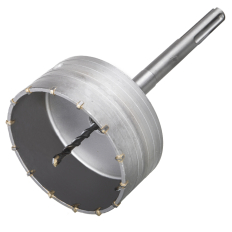 Коронка твердосплавная ПРАКТИКА SDS-Max ударная 125 мм (1шт.) клипса (917-958)(1шт.) клипса