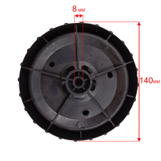 Колесо газонокосилки DDE LME3614/3816 140 мм переднее (Q197D680H02)140 мм переднее