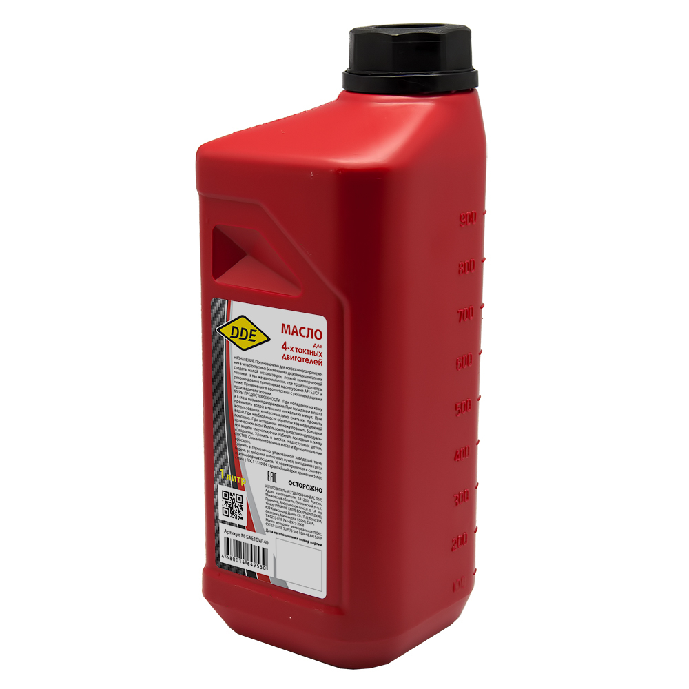 Масло DDE 4-тактное минеральное SAE 10W-40, 1 л, стандарт API SJ/CFминеральное SAE 10W-40, 1 л, стандарт API SJ/CF