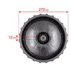 Колесо газонокосилки DDE WYZ22-1_Рапcодия (241-970) заднее (20880152000)заднее