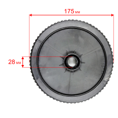 Колесо газонокосилки DDE 7" WYZ20H-13_Сюита 2 (241-963)/WYZ20_Сюита 1 (242-014) передн (20880100130)переднее 