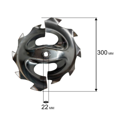 Шнек DDE снегоотбрасывателя ST5556L /6562L /8064L /6556L (169) /ST9070L (219) правый  ( одн (SJ-067)правый  ( одна секция)