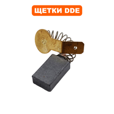 Щетка графитовая DDE 6х11х18мм CSE1800Z пружина, круглый пятак со скобой 1штпружина, круглый пятак со скобой 1шт