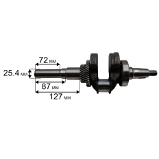 Коленвал DDE AP190F вылет вала -шпонка / для помы PTR80K ( с мотором AP190F) 33/d25 (20011-00049-00)33/d25.4/40Cr/3/8-24UNF