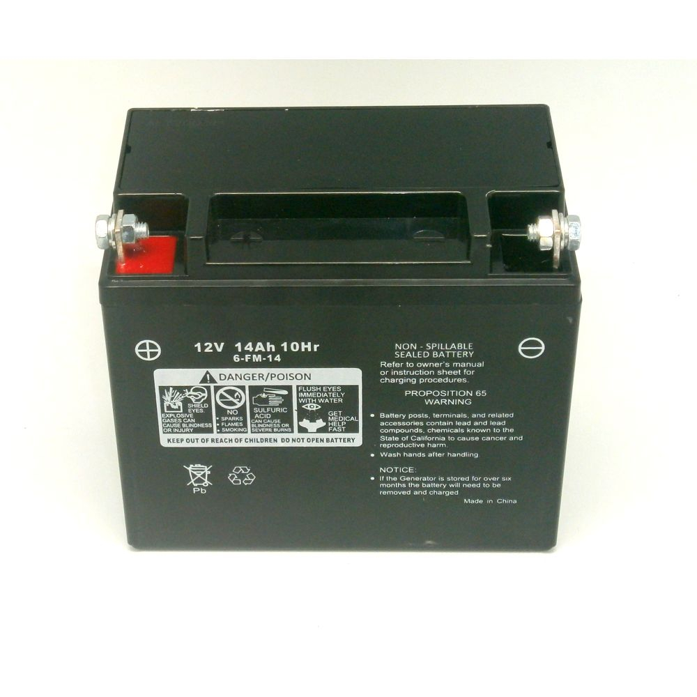 Аккумулятор DDE 12В, 14Ач, 150×132×85мм, G550/650/750E150х85х130  12V