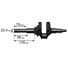 Коленвал DDE LC1P92F-1 для трактора TR 102-300 (909-167-525)