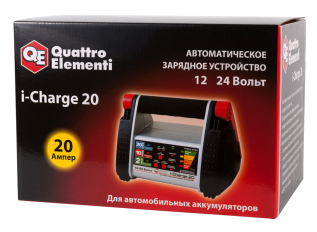 Зарядное устройство QUATTRO ELEMENTI i-Charge 20 (12В / 24В, 20/10/2 А) полный автомат (771-169)(12В / 24В, 20/10/2 А) полный автомат