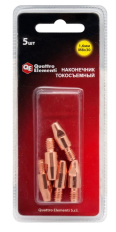 Наконечник токосъемный QUATTRO ELEMENTI M8x30   1.6 мм (5 шт) в блистере, для горелки полу (771-299)(5 шт) в блистере, для горелки полуавтомата