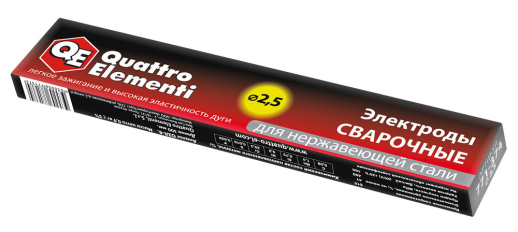 Электроды сварочные QUATTRO ELEMENTI нержавеющие, 2,5 мм, масса 1,0 кг (771-374)