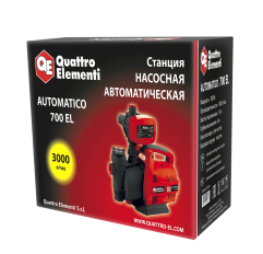 Насосная станция QUATTRO ELEMENTI Automatico  700 EL (700 Вт, 3000 л/час, для чистой, 35 м (241-826)(700 Вт, 3000 л/час, для чистой, 35 м,)