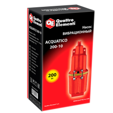Насос вибрационный QUATTRO ELEMENTI Acquatico 200-10 (200 Вт, 960 л/ч, для чистой, 40м, кабель10 м,(200 Вт, 960 л/ч, для чистой, 40м, кабель10 м, 2,4кг)