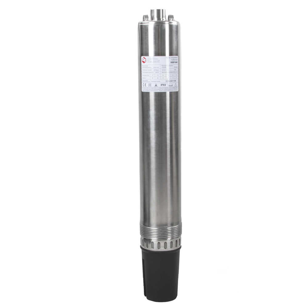 Насос глубинный QUATTRO ELEMENTI Deep  800 (800 Вт, 4700 л/ч, для чистой, 40 м, 10.3 кг, нерж.корпус, провод 20м)(800 Вт, 4700 л/ч, для чистой, 40 м, 10.3 кг, нерж.корпус, провод 20м)
