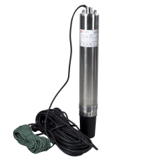 Насос глубинный QUATTRO ELEMENTI Deep 1000 (1000 Вт, 5200 л/ч, для чистой, 60 м, 10.8 кг, нерж.корп(1000 Вт, 5200 л/ч, для чистой, 60 м, 10.8 кг, нерж.корпус, пров. 20м)