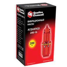 Насос вибрационный QUATTRO ELEMENTI Acquatico 200-16 (200 Вт, 960 л/ч, для чистой, 40м, кабель16 м,(200 Вт, 960 л/ч, для чистой, 40м, кабель16 м, 2,7кг)