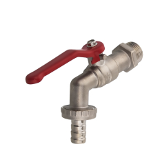 Кран водоразборный QUATTRO ELEMENTI шаровый, 1/2", латунь, покрытие никель (246-425)покрытие никель