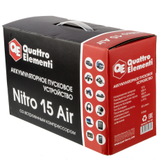 Пусковое устройство QUATTRO ELEMENTI Nitro 15 Air  (12В, 15000 мАч, 600 А,  Компрессор, US (790-335) (12В, 15000 мАч, 600 А,  Компрессор, USB, LCD -  фонарь)
