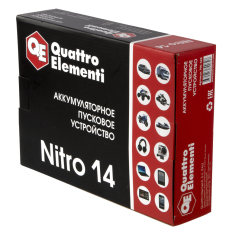 Пусковое устройство QUATTRO ELEMENTI Nitro 14  (12В, 14000 мАч, 450 А,  USB, LCD -  фонарь (790-328) (12В, 14000 мАч, 450 А,  USB, LCD -  фонарь)