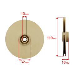 Крыльчатка QUATTRO ELEMENTI Automatico 1001 Inox (910-218-013)