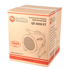 Нагреватель воздуха электрический QUATTRO ELEMENTI  QE-6000ET (4 / 6кВт, 380В-3ф, 820 м3/ч (772-258)(4 / 6кВт, 380В-3ф, 820 м3/час) — цилиндр