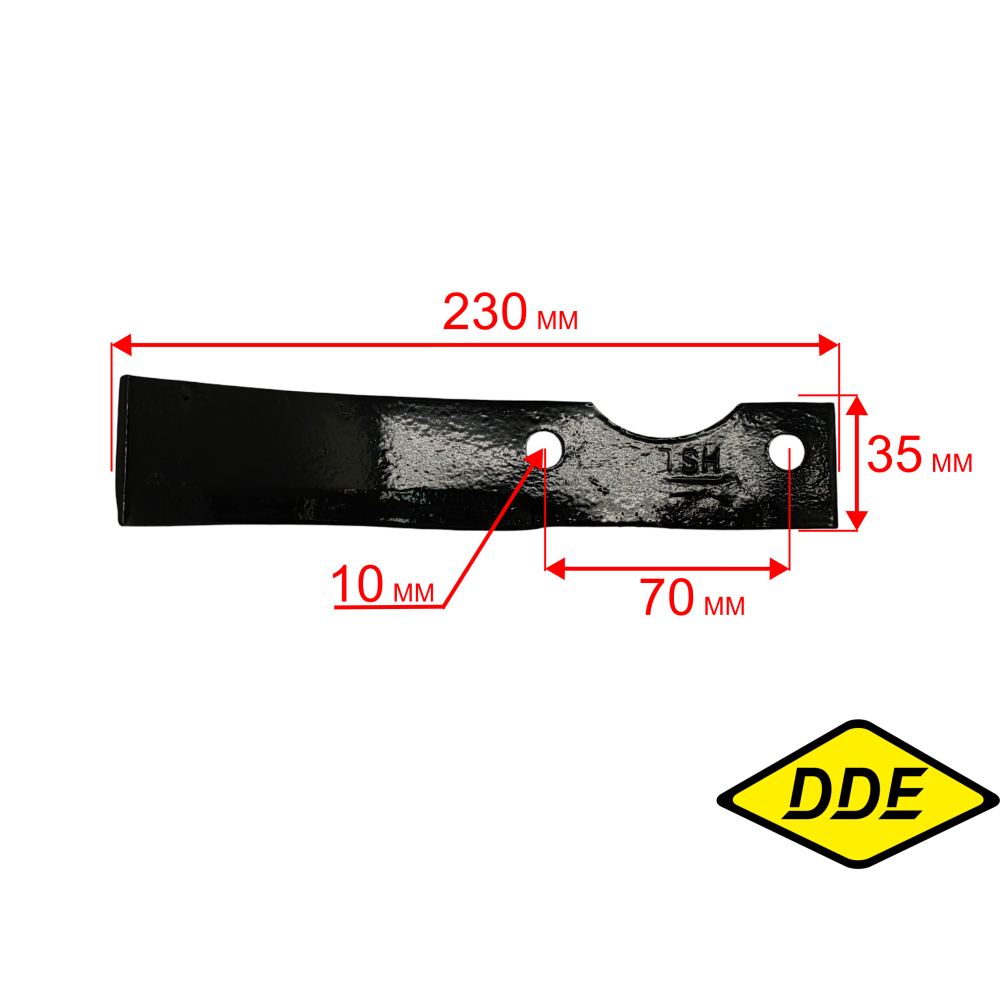 Нож для культиватора DDE V700 II /V750 II Крот/Крот2  , левый (50101-T00601-B01)