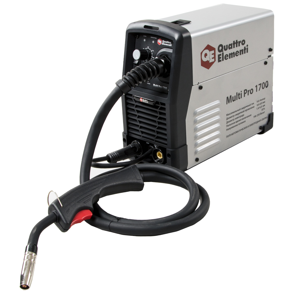 Аппарат полуавтомат. сварки, инвертор QUATTRO ELEMENTI Multi Pro 1700 (165A, 3 вида сварки MIG/MMA/TIG) (790-052)(165A, 3 вида сварки MIG/MMA/TIG) (790-052)