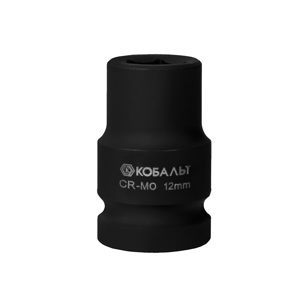 Головка торцевая ударная КОБАЛЬТ 1/2", 12 мм, Cr-Mo (1 шт.) подвес (642-111)(1 шт.) подвес