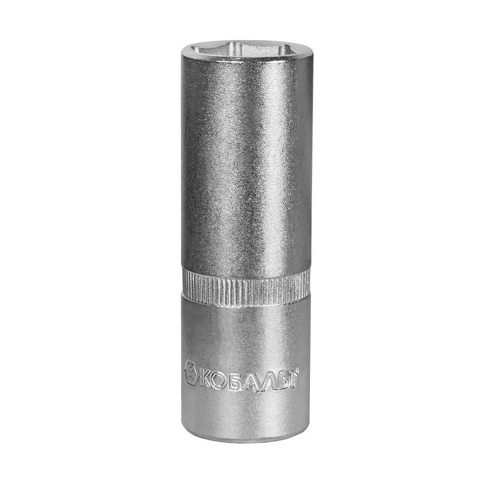 Головка торцевая глубокая КОБАЛЬТ 1/2", 19 мм, Cr-V (1 шт.) подвес (644-108)(1 шт.) подвес