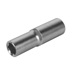 Головка торцевая глубокая КОБАЛЬТ 1/2", 13 мм, Cr-V (1 шт.) подвес (644-047)(1 шт.) подвес