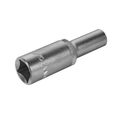 Головка торцевая глубокая КОБАЛЬТ 1/2", 8 мм, Cr-V (1 шт.) подвес (643-996)(1 шт.) подвес