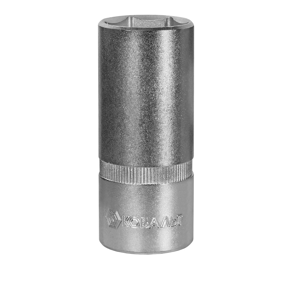 Головка торцевая глубокая КОБАЛЬТ 1/2", 24 мм, Cr-V (1 шт.) подвес (644-139)(1 шт.) подвес