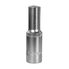 Головка торцевая глубокая КОБАЛЬТ 1/2", 10 мм, Cr-V (1 шт.) подвес (644-016)(1 шт.) подвес